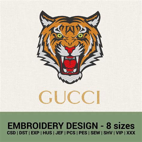 gucci tiger leopard embroidery|Gucci tiger print.